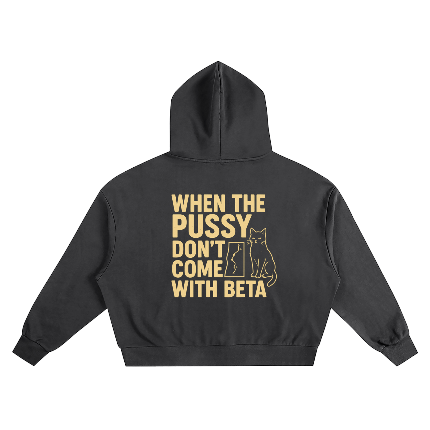 When The Pussy Dont Come With Beta Boxy Oversized Hoodie