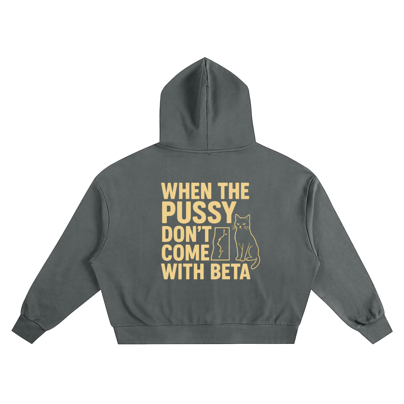 When The Pussy Dont Come With Beta Boxy Oversized Hoodie